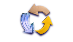 Symbol for Innovative Materials – arrows forming a circular loop.