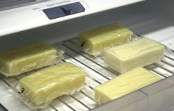 Cheese packaging made from milk protein: it can just be eaten. Photo: American Chemical Society