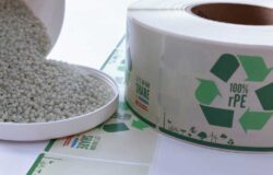 Granules and roll with plastic film 
