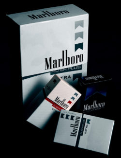 Cigarette box without mandatory photo before the adoption of the EU Tobacco Directive. Photo: Nima Ashkbari