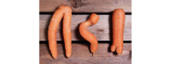 Asda (UK) is currently trialling wonky vegetables, e.g. the carrots shown here. These are available at a range of supermarkets, along with food that is past its best-before date. Photo: Asda Stores 